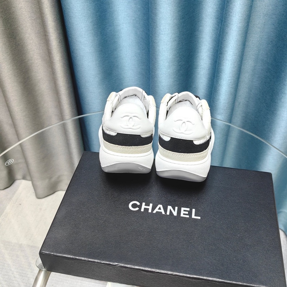 CHANEL Women’s Black and White Casual Sneakers - Picture 9 of 9